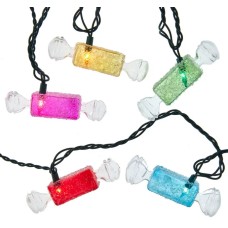 10-Light Multicolor Glitter Candies Light Set