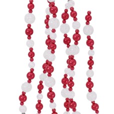 6 Foot Red Clear Bead Garland