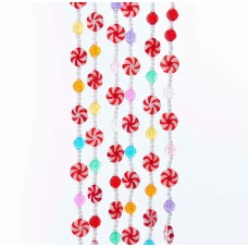 9 Foot Multicolor Candy With Peppermint Rounds Garland