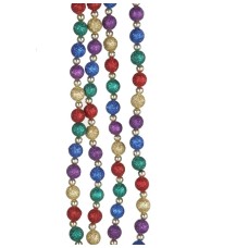 9 Foot Multicolor Glitter Beaded Garland