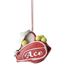 Ace Tennis Equipment Ornament