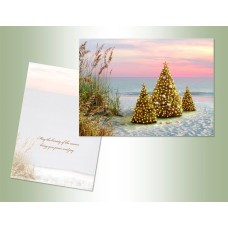 Beach Grass Christmas Trees Exceptional Value Christmas Cards 