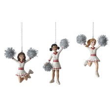 Cheerleader Ornaments 3 Piece Set