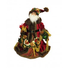 23" Fabriche Fabric Decorated Santa Tree Topper