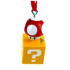 Custom Super Mushroom On Question Block Ornament/Figurine