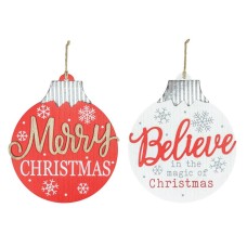 Believe and Merry Wooden Ornament Hanger 2 Piece Set
