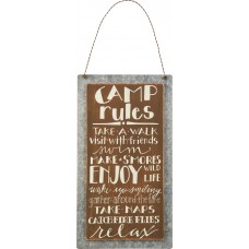 Camp Rules Hanging Sign