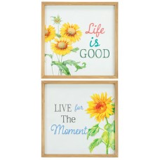 Life is Good Sunflower Sign 2 Piece Set