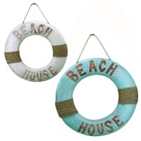 15" Beach House Life Rings 2 Piece Set