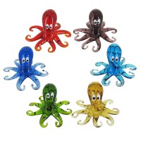 2.5" Glass Octopus Figure 6 Piece Set