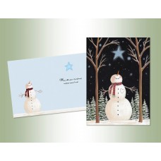 Snowman Star Christmas Cards