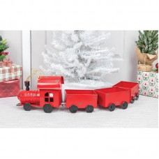 34.5" Metal Red Christmas Train