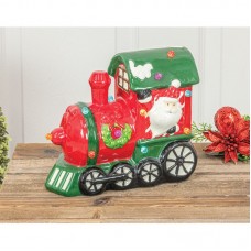 7.25" Ceramic Santa Train with Lights