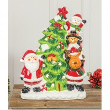 12.5" Ceramic Friends Christmas Tree