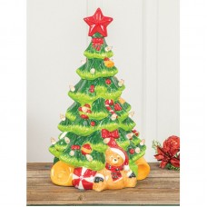 14.25" Ceramic Bear Christmas Tree