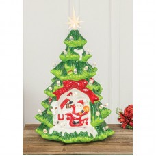 15" Ceramic Santa Christmas Tree