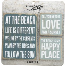 Beach Phrase Magnets Set of 3