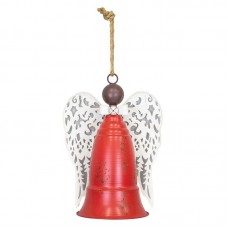 17.75" Metal Cherry Angel Bell Hanging