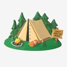 Don't Feed The Bears Camping Tent Personalizable Ornament