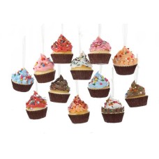 Foam Cupcake Ornaments Set of 12