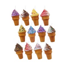 Foam Ice Cream Cone Ornaments 12-Piece Set