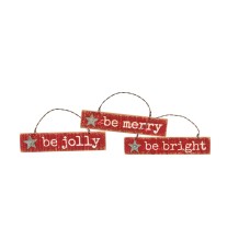 Holiday Phrase Sign Ornament 3A