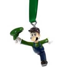 Custom Luigi With Cap In Hand Mini Ornament