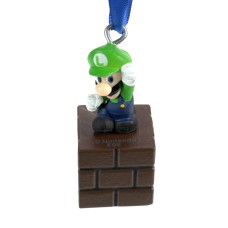 Custom Luigi On Brick Miniature Ornament