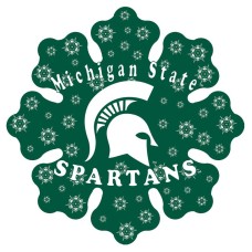 6 Inch Metal Michigan State University Spartans Snowflake Ornament