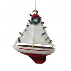 5.5" Sailboat Christmas Ornament