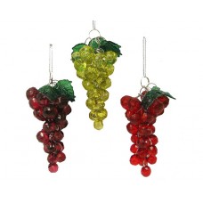 Acrylic Beaded Grapes Ornaments 3 Piece Set