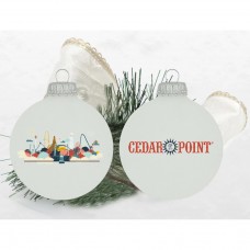 Cedar Point Vintage Skyline Glass Ornament