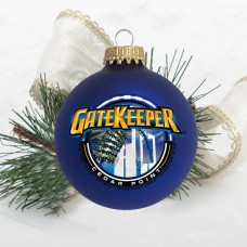 GateKeeper Circle Sign Glass Ornament