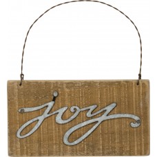 Joy Text Slat Ornament