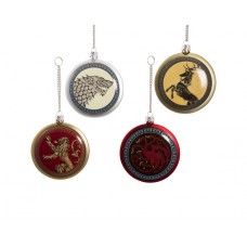 3.15" Game of Thrones Disc Ornaments 4 Piece Set