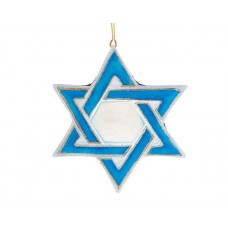 Blue Star of David Ornament