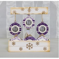 TCU Horned Frogs Team Photo Frame Ornament 3 Piece Set