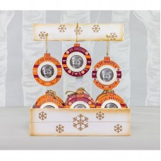 Virginia Tech Hokies Team Photo Frame Ornament 3 Piece Set