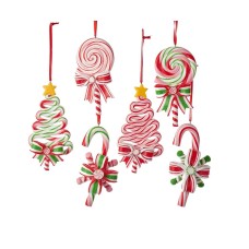 Peppermint Candy Lollipop Ornaments 6A