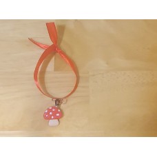 Custom Super Mushroom With Red Ribbon Mini Ornament/Charm