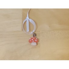 Custom Super Mushroom With White Ribbon Mini Ornament/Charm