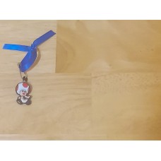 Custom Toad With Blue Ribbon Mini Ornament/Charm