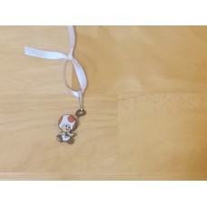 Custom Toad With White Ribbon Mini Ornament/Charm